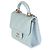 Gabrielle Mini Clutch Top Handle Chanel in Pelle di Agnello Matelassé Blu Chiaro con Catena - vista 3