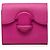 Cartera compacta Hermès Chevre Mysore 1938 Rosa Carteras pequeñas
