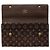 Cartera larga Louis Vuitton Monogram Mini Lin Sarah Wallet Marrón - vista 6