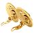 Orecchini a clip ovali placcati oro Chanel CC Gold - vista 2