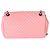 Gabrielle Borsa Chanel Mini Rectangular Flap Bag in pelle d'agnello matelassé rosa con CC Crossing - vista 2