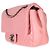 Gabrielle Borsa Chanel Mini Rectangular Flap Bag in pelle d'agnello matelassé rosa con CC Crossing - vista 3