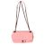 Gabrielle Borsa Chanel Mini Rectangular Flap Bag in pelle d'agnello matelassé rosa con CC Crossing - vista 5