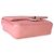 Gabrielle Borsa Chanel Mini Rectangular Flap Bag in pelle d'agnello matelassé rosa con CC Crossing - vista 7