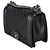 Borsa Chanel Medium Boy Bag in pelle caviar matelassé nera - vista 3