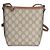 Borsa Bucket Nano Gucci Beige e Marrone Scuro GG Supreme Monogram Emblem