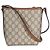 Borsa Bucket Nano Gucci Beige e Marrone Scuro GG Supreme Monogram Emblem - vista 2