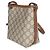 Borsa Bucket Nano Gucci Beige e Marrone Scuro GG Supreme Monogram Emblem - vista 3
