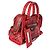 Borsa Mini City Balenciaga in pelle di vitello rossa effetto coccodrillo con graffiti e hardware classico - vista 4
