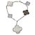 Van Cleef & Arpels Magic Alhambra Armband aus Weißgold, Perlmutt und Chalcedon
