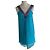 Autre Marque Queeni Abito corto turchese con paillettes e scollo a V