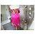 Autre Marque Amour de Pin-up Vestido Bustier Estampado Rosa - vista 3