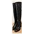 Botas altas Strategia de charol negro - vista 4