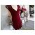 Autre Marque No Excuse bordeauxrotes Strickkleid mit Plisseerock - Ansicht 2
