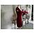 Autre Marque No Excuse bordeauxrotes Strickkleid mit Plisseerock - Ansicht 3