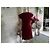 Autre Marque No Excuse bordeauxrotes Strickkleid mit Plisseerock - Ansicht 4