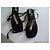 Talitha Schwarze flache Strass-Sandalen mit Schnürung - Ansicht 2