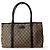 Una bellissima borsa Tote di Gucci con il classico monogramma GG e dettagli in pelle viola.