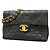Chanel Schultertasche aus schwarzem Lammleder