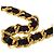 Cinturón de cadena Chanel CC Medallion de metal y cuero - vista 5