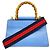 Gucci Bamboo Handtasche aus Leder Hellblau