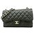 Borsa a tracolla Chanel nera in pelle di vitello grana
