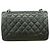 Borsa a tracolla Chanel nera in pelle di vitello grana - vista 9