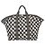 Chanel Weekender Gingham Print Canvas Large