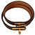 Bracelete Hermès em couro e metal dourado