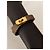Bracelete Hermès em couro e metal dourado - vista 2