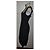 Moschino Jeans Vestido Midi Ajustado Negro con Encaje - vista 3
