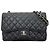 Timeless Borsa Chanel Flap Bag Classic Medium in pelle nera