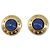 Chanel Vintage CC Round Clip-On Metal with Gripoix