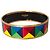 Hermès Bracciale Rigido in Smalto Multicolore e Metallo Dorato