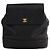 Mochila Chanel de cuero negro
