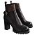 Stivali Louis Vuitton in pelle nera con fibbia - vista 3