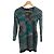 Missoni Print Kurzkleid Grün Schwarz Weiß Wolle M