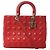 Lady Dior Leder Cannage Large 2Way Handtasche in Rot