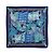 Hermès Carré 90 "Etendards et Bonnieres flag" Kaschmir x Seidentuch in Blau
