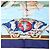 Hermès Carré 90 "Christoffer Columbus decouvre l'Amerique" Foulard di seta Blu - vista 4