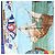Hermès Carré 90 "Christoffer Columbus decouvre l'Amerique" Foulard di seta Blu - vista 9