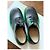 Bottega Veneta Scarpe Oxford in pelle Nero/Verde - vista 4