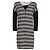 Lanvin Black & White Geometric Print Viscose & Polyester Dress