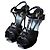 Autre Marque Saint Laurent Tribute Croc-Embossed Platform Sandals