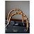 Gucci Bamboo Shopper Borsa in Pelle Nera e Porta Carte GG Set - vista 3
