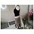 Autre Marque Wind Strickkleid gestreift - Schwarz/Beige - Ansicht 5