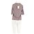 Autre Marque Camiseta ME + EM de algodón rosa con rayas finas - vista 2
