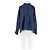 Autre Marque Camicia di seta blu navy