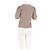 Autre Marque Top ME + EM in cotone bianco a righe con maniche a sbuffo - vista 2