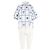 Top de algodão branco SéZane com bordados florais azuis